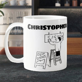 Personalisiertes Geschenk für einen Wegweiser. Zei Jumbo-Tasse
