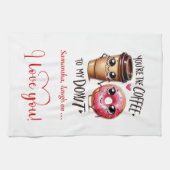 Personalisiertes Geschenk für Freundin Valentinsta Geschirrtuch (Horizontal)