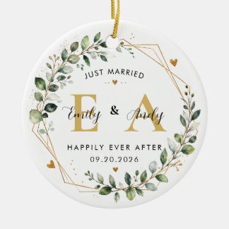 Personalisiertes Geschenk für Frischvermählte Herr Keramik Ornament