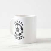 Personalisiertes Geschenk für Fußballspieler Kaffeetasse (Vorderseite Links)
