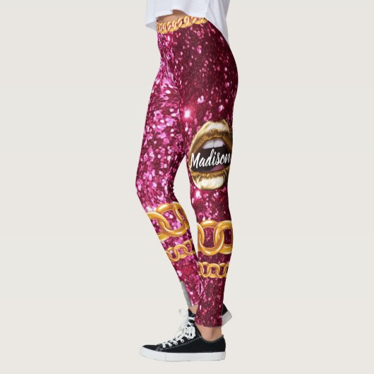 Personalisiertes Geschenk für Geburtstag, Braut, H Leggings (Links)