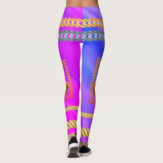 Personalisiertes Geschenk für Geburtstag, Braut, H Leggings (Rückseite)