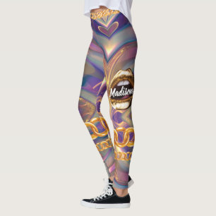 Personalisiertes Geschenk für Geburtstag, Braut, H Leggings