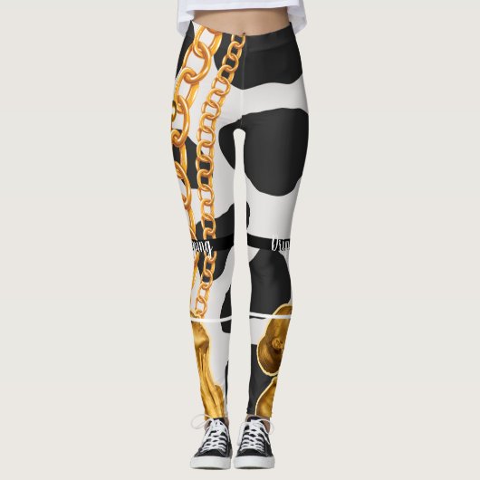Personalisiertes Geschenk für Geburtstag, Braut, H Leggings (Vorderseite)