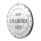 Personalisiertes Geschenk für Großmutter zum Gebur Dartscheibe (Vorderseite rechts)