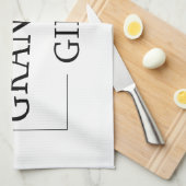 Personalisiertes Geschenk für Großmutter zum Gebur Geschirrtuch (Viertel Falte)