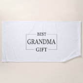 Personalisiertes Geschenk für Großmutter zum Gebur Strandtuch (Vorderseite)