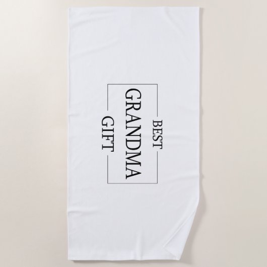 Personalisiertes Geschenk für Großmutter zum Gebur Strandtuch (Vorderseite)