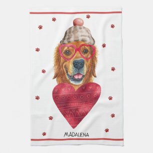 Personalisiertes Geschenk für Hunde Liebhaber Vale Geschirrtuch