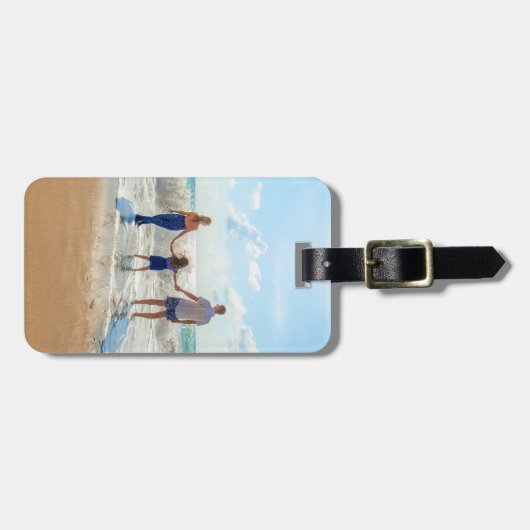 Personalisiertes Geschenk für Ihr Foto Gepäckmarke Gepäckanhänger (Vorderseite horizontal)