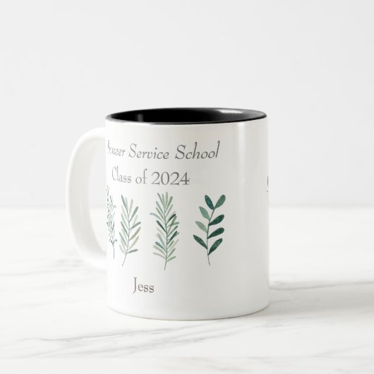 Personalisiertes Geschenk für JW Pionier Coffee Ta Zweifarbige Tasse (Vorderseite Links)