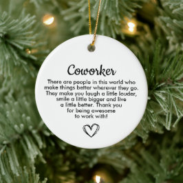 Personalisiertes Geschenk für Kollegen, Wertschätz Keramik Ornament