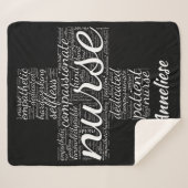 Personalisiertes Geschenk für Krankenschwestern un Sherpadecke (Vorderseite (Horizontal))