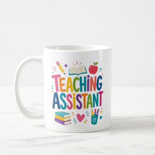Personalisiertes Geschenk für Lehrassistenten Kaffeetasse (Links)