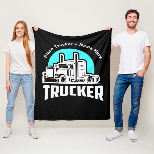 Personalisiertes Geschenk für LKW Fleecedecke (Beispiel)
