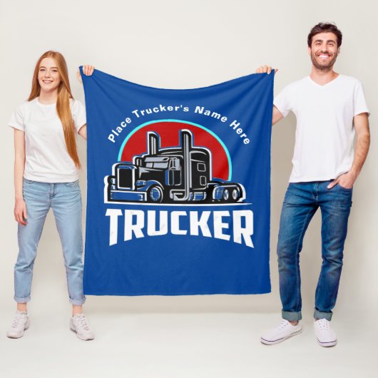 Personalisiertes Geschenk für LKW Fleecedecke (Beispiel)