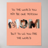 Personalisiertes Geschenk für MAMA FotoCollage Pri Poster (Vorne)