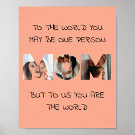 Personalisiertes Geschenk für MAMA FotoCollage Pri Poster