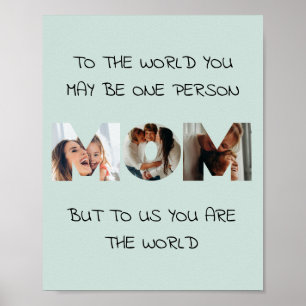 Personalisiertes Geschenk für MAMA FotoCollage Pri Poster