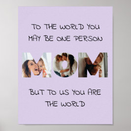 Personalisiertes Geschenk für MAMA FotoCollage Pri Poster