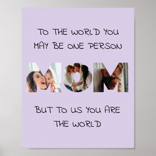 Personalisiertes Geschenk für MAMA FotoCollage Pri Poster (Vorne)