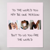 Personalisiertes Geschenk für MAMA FotoCollage Pri Poster (Vorne)