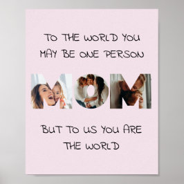 Personalisiertes Geschenk für MAMA FotoCollage Pri Poster