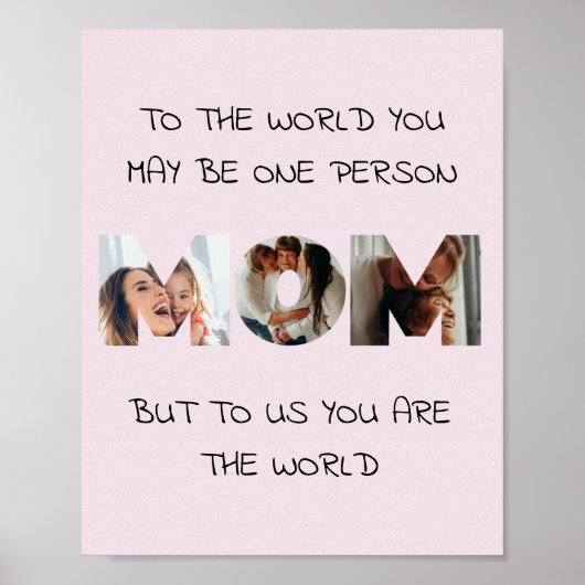 Personalisiertes Geschenk für MAMA FotoCollage Pri Poster (Vorne)
