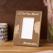 Personalisiertes Geschenk für Mama Geätzte Rahmen (Linke Ecke)