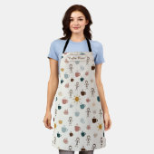 Personalisiertes Geschenk für Mama - Kaffeezeit Kü Schürze (Getragen)