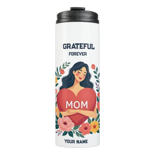 Personalisiertes Geschenk für Mama | Maßgeschneide Thermosbecher (Vorderseite)