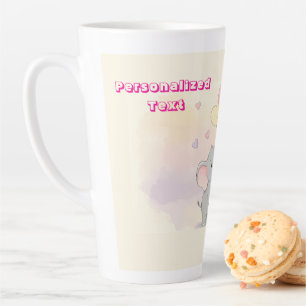 Personalisiertes Geschenk für Mama mit süßem Elefa Milchtasse