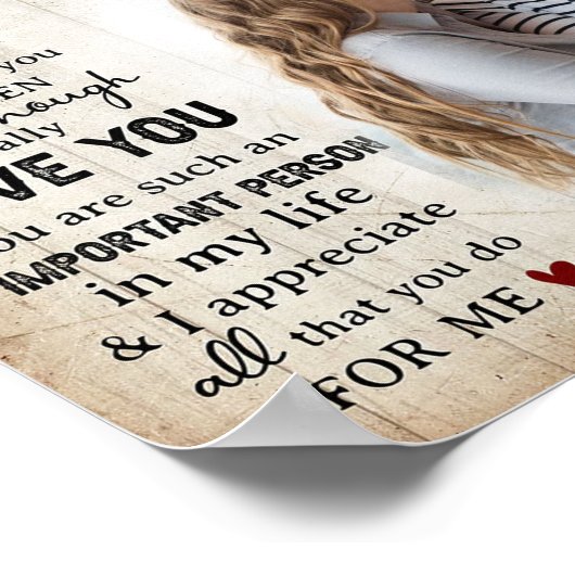 Personalisiertes Geschenk für meine Mama aus dem T Poster (Ecke)