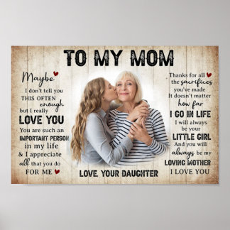 Personalisiertes Geschenk für meine Mama aus dem T Poster