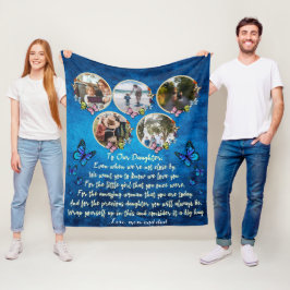 personalisiertes Geschenk für meine Tochter mit 5 Fleecedecke