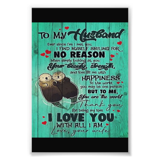 Personalisiertes Geschenk für meinen Mann Fotodruck (Vorne)