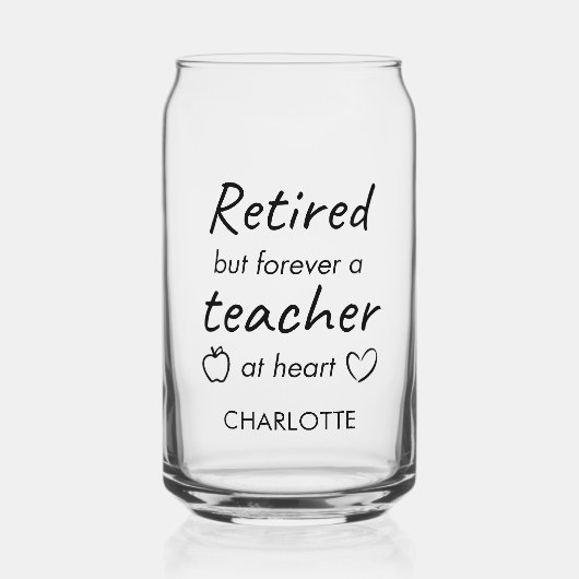 Personalisiertes Geschenk für moderne Lehrer Dosenglas (Vorderseite)