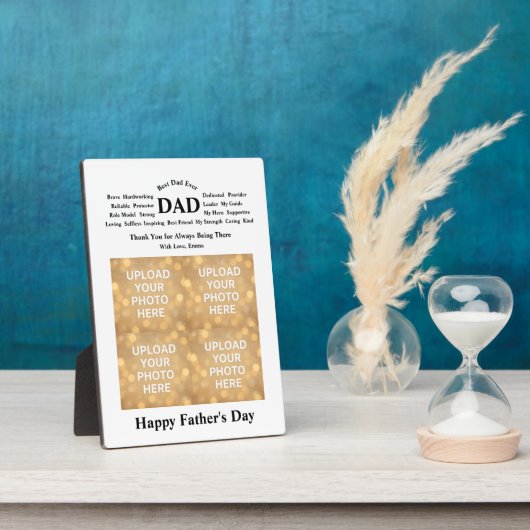 Personalisiertes Geschenk für Papa Fotoplatte (Seite)