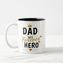 Personalisiertes Geschenk für Papa Zweifarbige Tasse