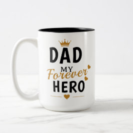 Personalisiertes Geschenk für Papa  Zweifarbige Tasse