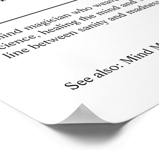 Personalisiertes Geschenk für Psychiater Poster (Ecke)