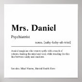 Personalisiertes Geschenk für Psychiater Poster (Vorne)