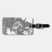 Personalisiertes Geschenk für Schwarz und Weiß Gepäckanhänger (Vorderseite horizontal)