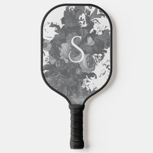 Personalisiertes Geschenk für Schwarz und Weiß Pickleball Schläger (Vorderseite)