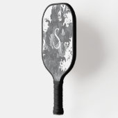 Personalisiertes Geschenk für Schwarz und Weiß Pickleball Schläger (Links)