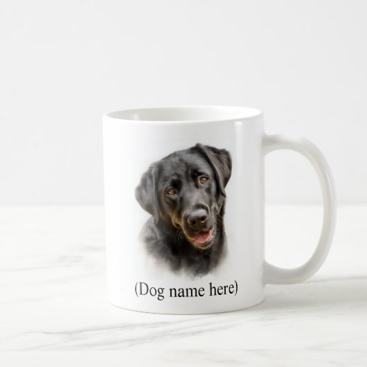 Personalisiertes Geschenk für schwarzen Labradorgo Kaffeetasse (Rechts)