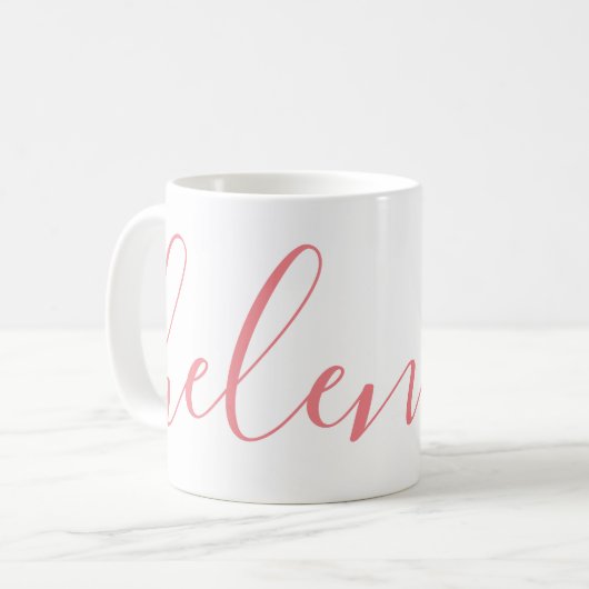 Personalisiertes Geschenk für Skriptnamen Benutzer Kaffeetasse (Vorderseite Links)