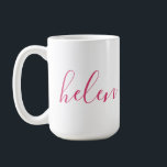Personalisiertes Geschenk für Skriptnamen Benutzer Kaffeetasse<br><div class="desc">Eine wunderschöne Wasserflasche mit einem individuelle Name in einem modernen,  eleganten Schriftart. In Rosa und Weiß. Wunderbar als Muttertag,  Urlaub,  Geburtstag,  Hauswärme oder Brautjunggeschenk.</div>