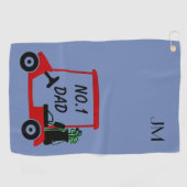 Personalisiertes Geschenk für Vater Golfhandtuch (Horizontal)