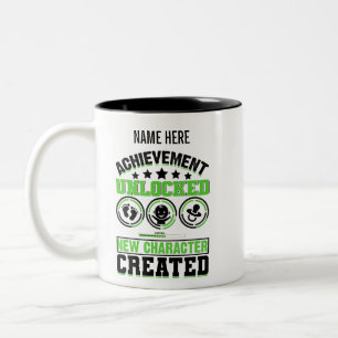 Personalisiertes Geschenk für werdende Väter zum V Zweifarbige Tasse